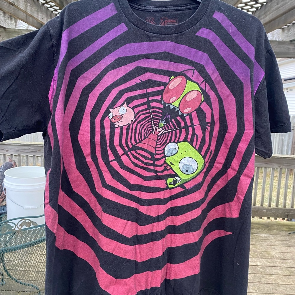 🖤 SOLD 🖤Mighty Fine HTF Invader Zim Spiral Tee